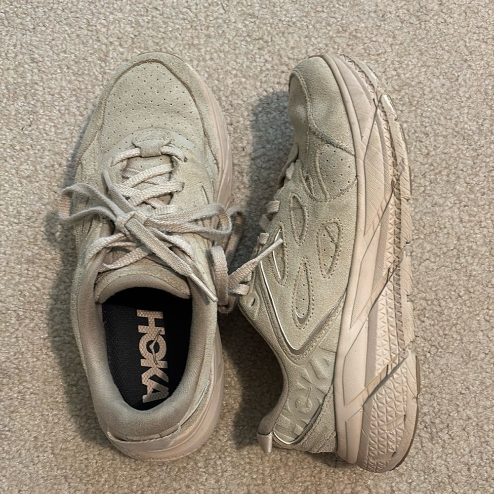 Hoka Clifton Women's Beige Sneakers